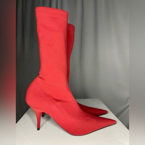 2 item bundle - Balenciaga Red Velvet Boot - Prada Luna shoulder bag - Red Blue - Picture 5 of 11